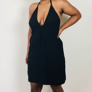 Black halter dress